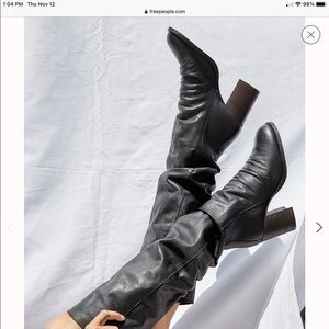 FREE PEOPLE ELLE TALL SLOUCH BOOT BLACK